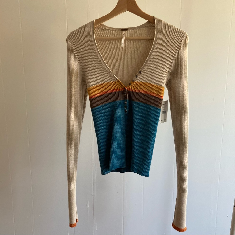 Free people retro sweater top
